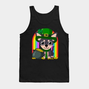 Chihuahua Rainbow Irish Clover St Patrick Day Dog Gift product Tank Top
